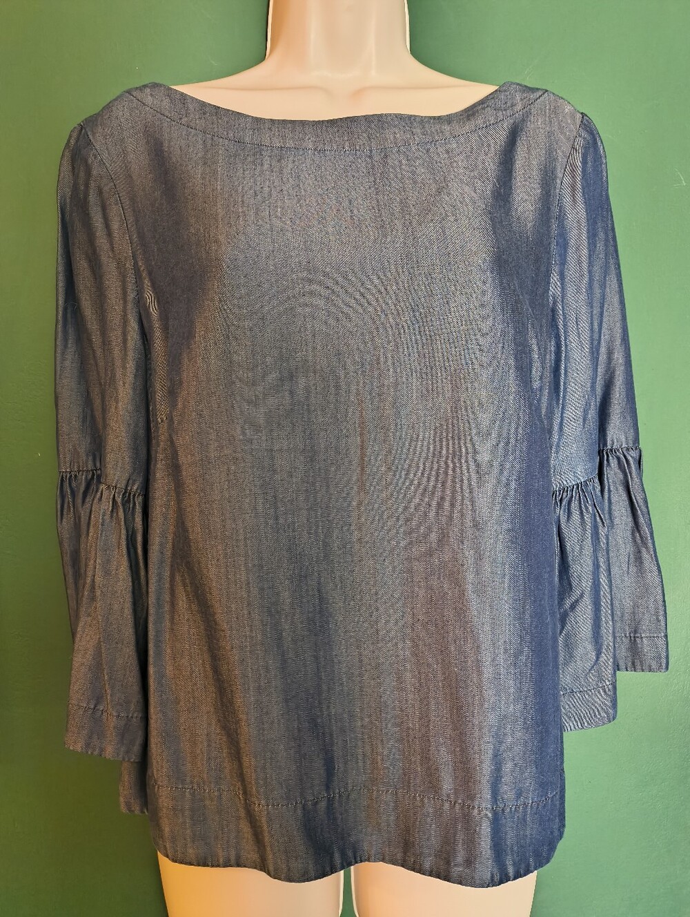 Emma Denim Blouse ByWhite House Black Market Size 8
